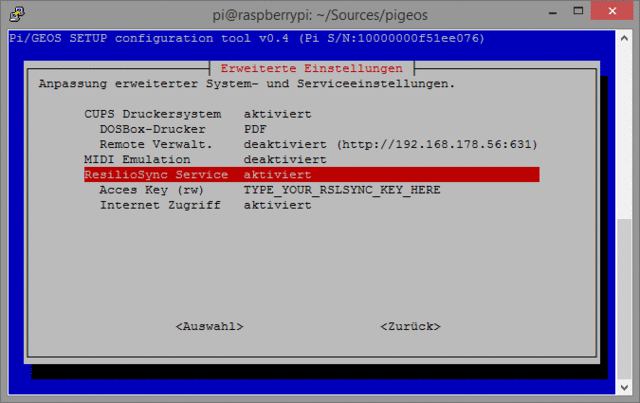 setup advanced configuration